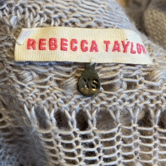 Rebecca Taylor fringe open sweater cardigan size XS - Picture 7 of 7